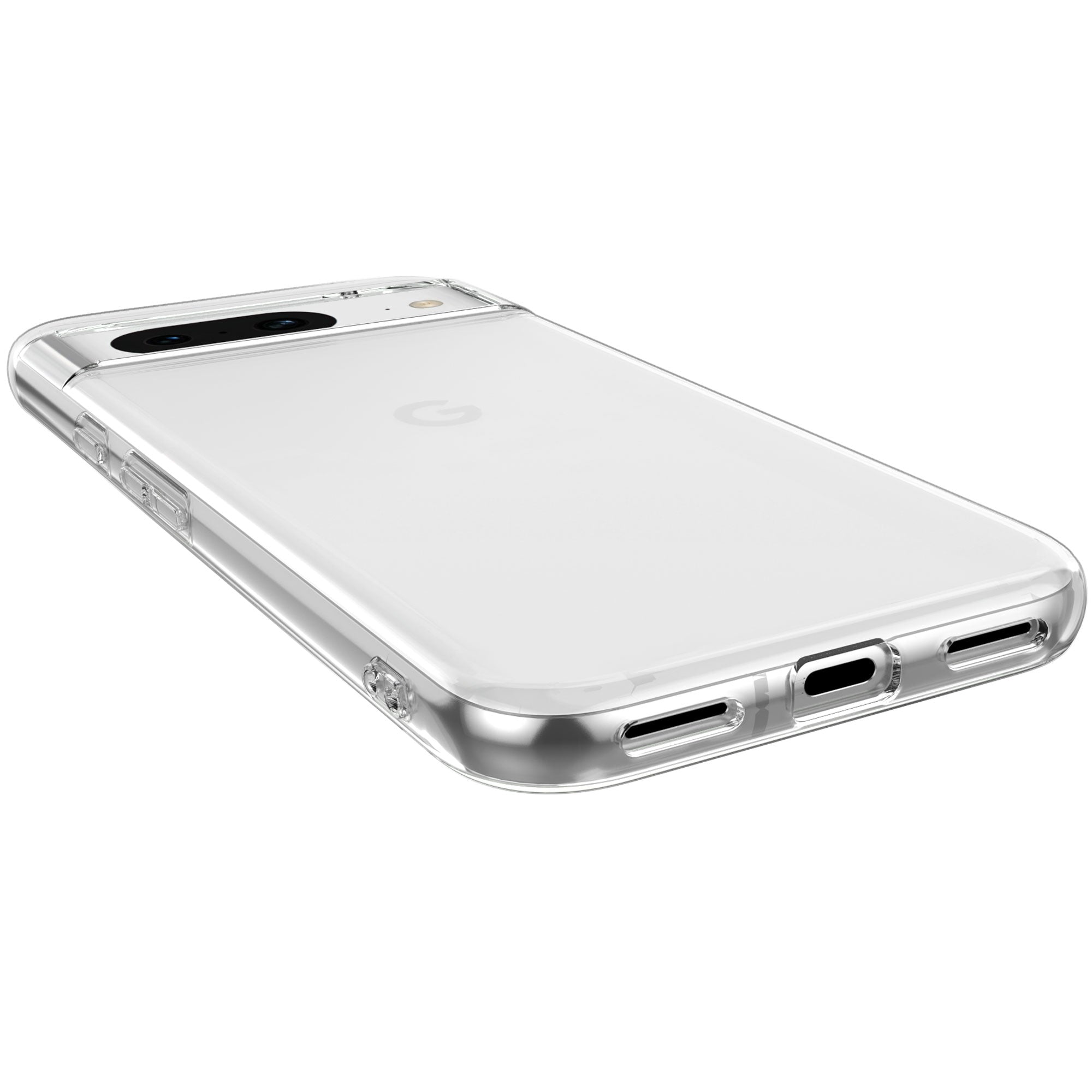 For Google Pixel 8a Clear Case TPU Anti-fingerprint Phone Cover