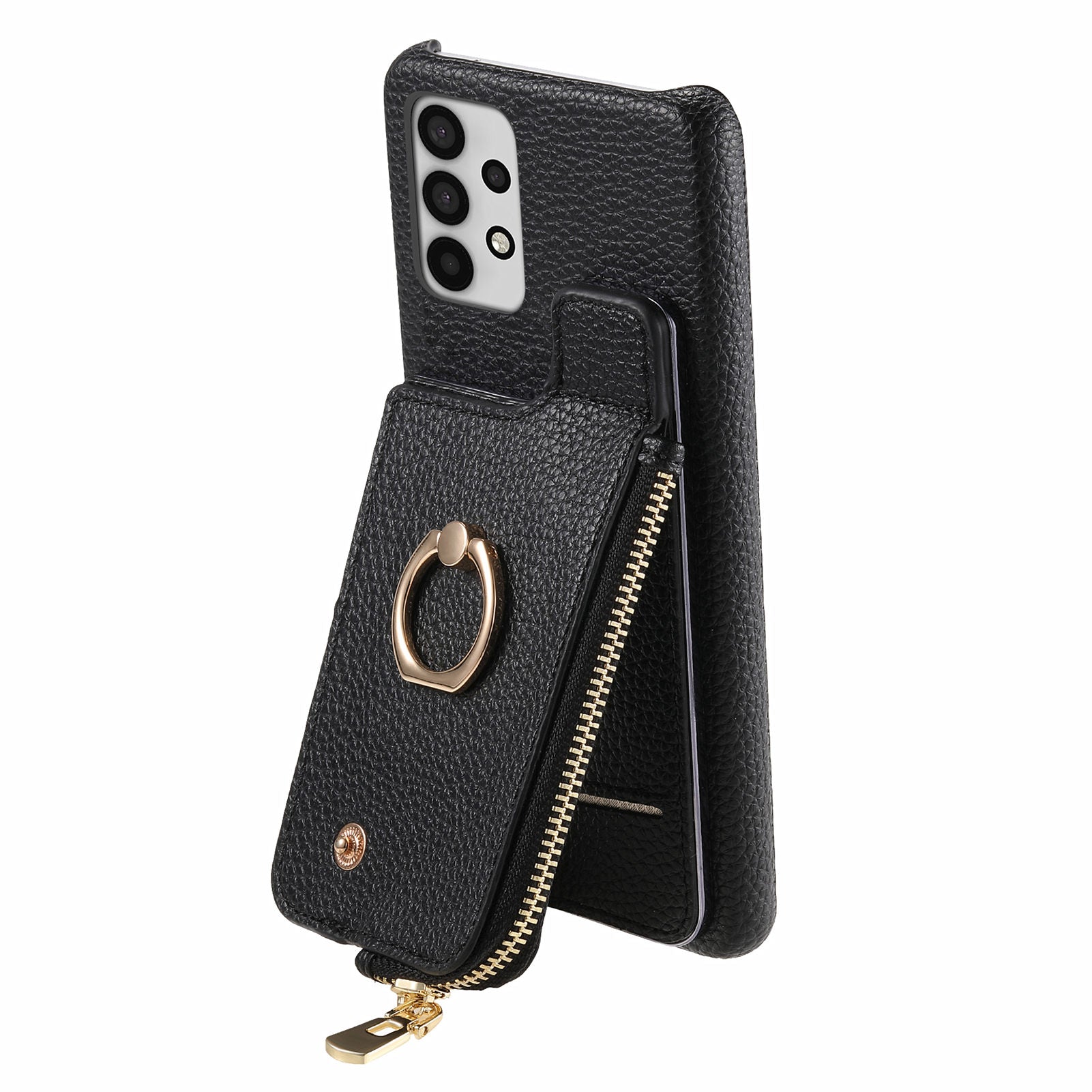 Y3 for Samsung Galaxy A53 5G Shockproof Case RFID Blocking Zipper Pocket Phone Cover