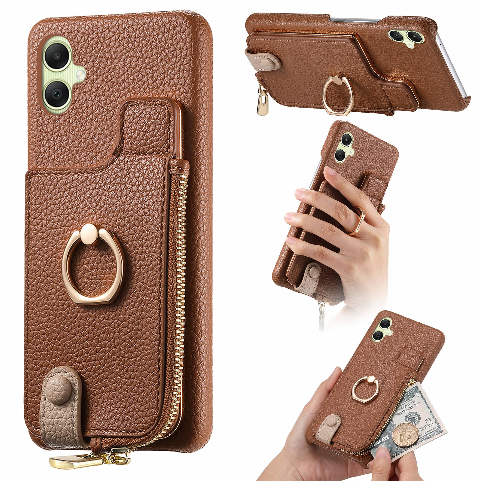 Y3 For Samsung Galaxy A05 4G Case RFID Blocking Leather+TPU Phone Protective Cover