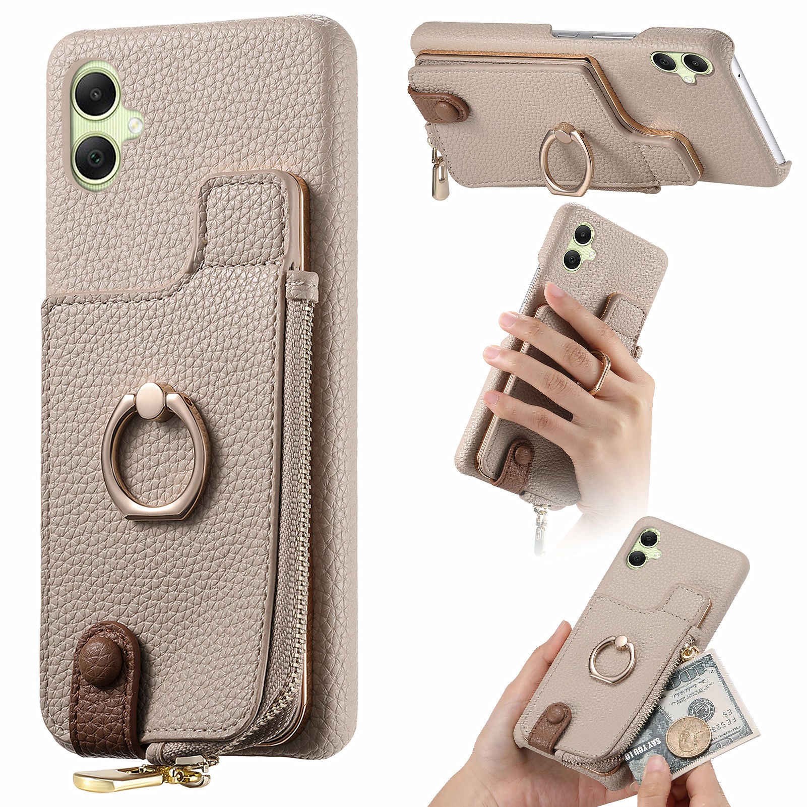 Y3 For Samsung Galaxy A05 4G Case RFID Blocking Leather+TPU Phone Protective Cover