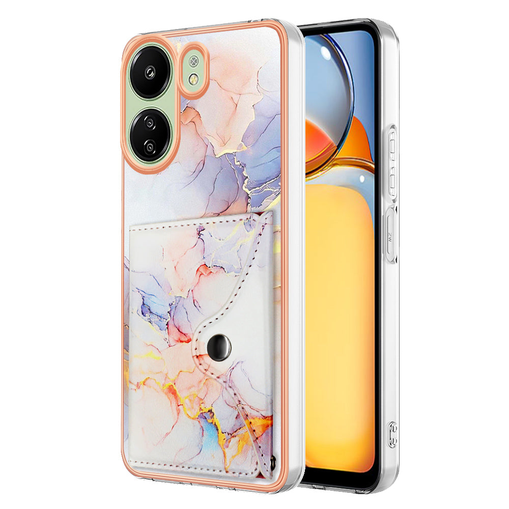 For Xiaomi Redmi 13C 4G / Poco C65 4G Case IMD Shock-Absorbent Phone Shell with Card Holder