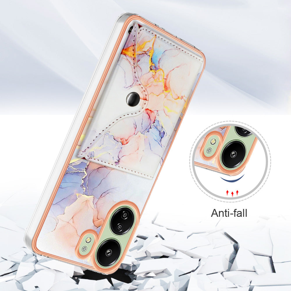 For Xiaomi Redmi 13C 4G / Poco C65 4G Case IMD Shock-Absorbent Phone Shell with Card Holder