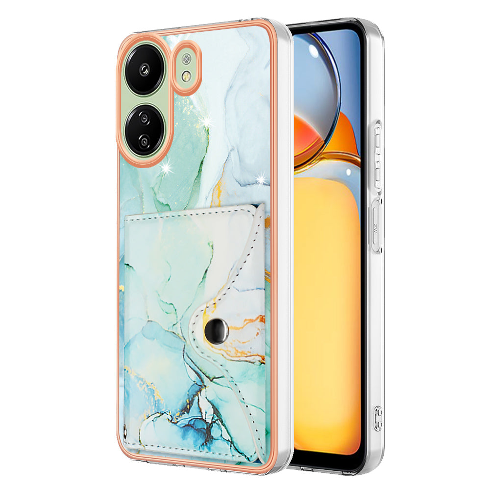 For Xiaomi Redmi 13C 4G / Poco C65 4G Case IMD Shock-Absorbent Phone Shell with Card Holder