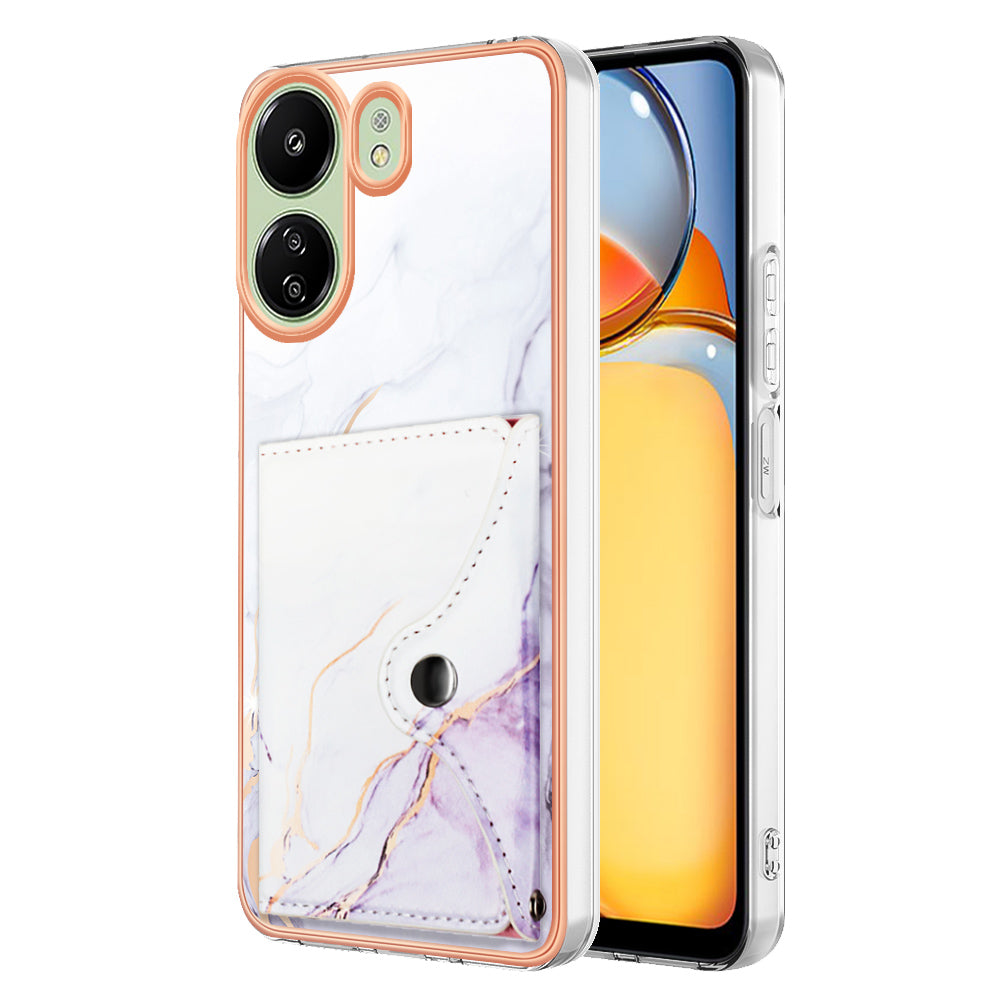 For Xiaomi Redmi 13C 4G / Poco C65 4G Case IMD Shock-Absorbent Phone Shell with Card Holder