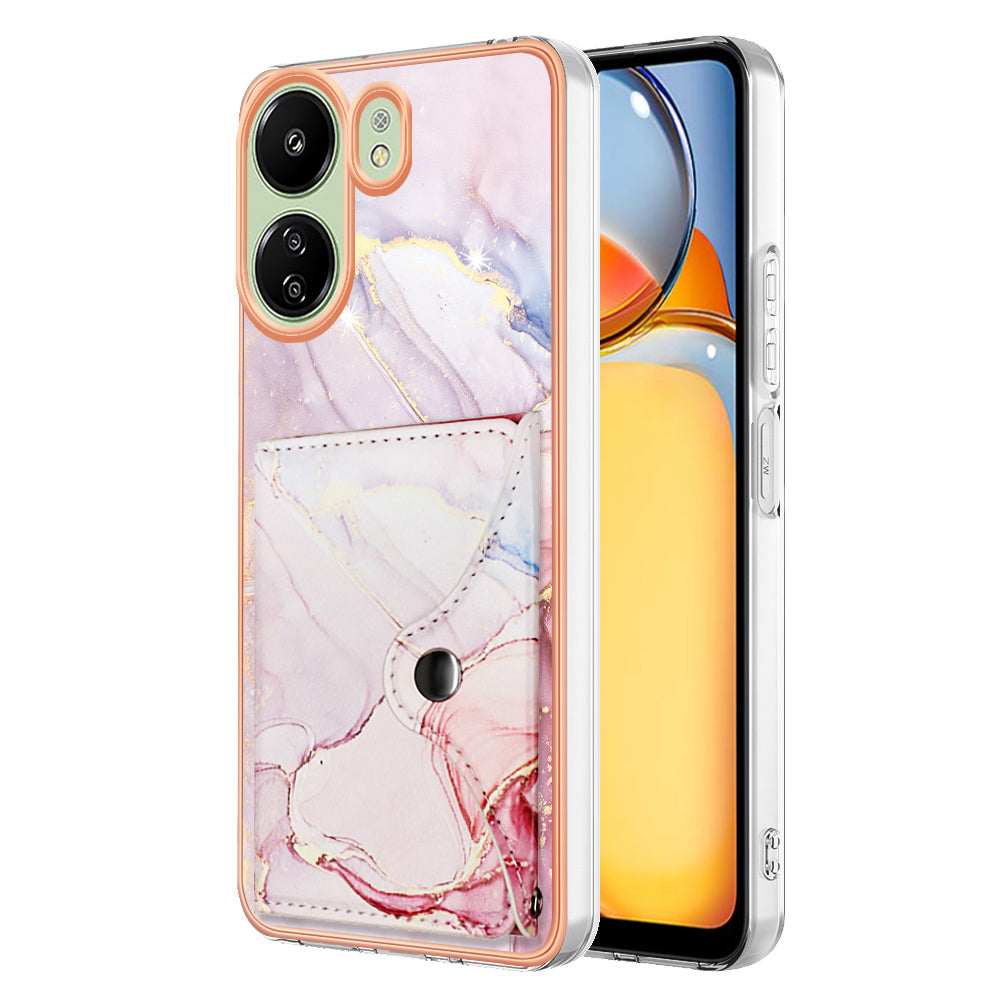 For Xiaomi Redmi 13C 4G / Poco C65 4G Case IMD Shock-Absorbent Phone Shell with Card Holder