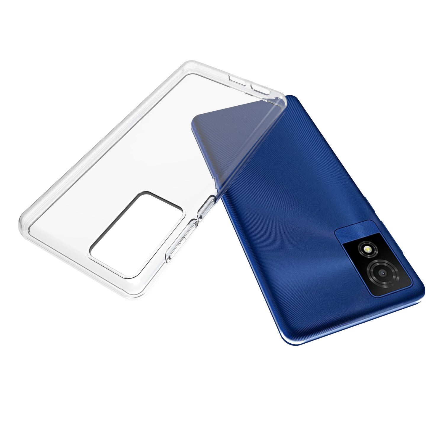 For TCL 501 Case Slim Fit Big Lens Hole Shockproof Flexible TPU Phone Cover
