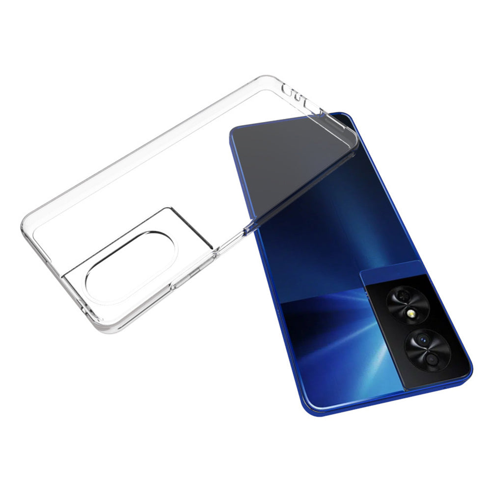 For TCL 50 SE Case Flexible TPU Clear Phone Cover with Big Lens Hole