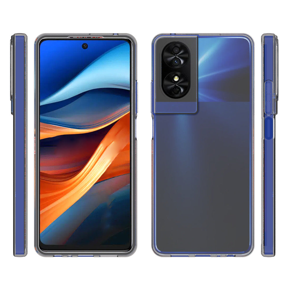 For TCL 50 SE Case Flexible TPU Clear Phone Cover with Big Lens Hole