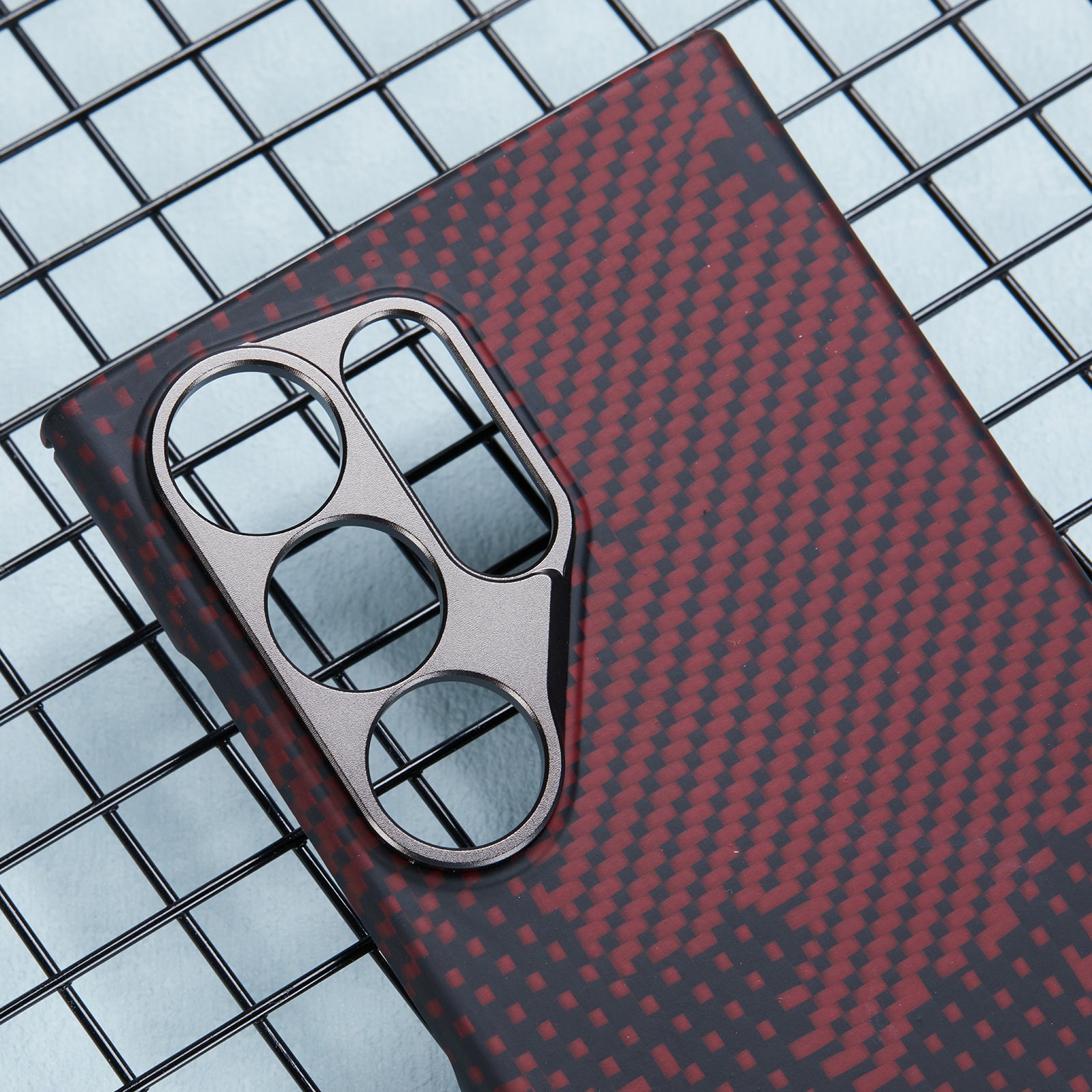 For Samsung Galaxy S24 Ultra Case Aramid Fiber Camouflage Pattern Kickstand Phone Cover