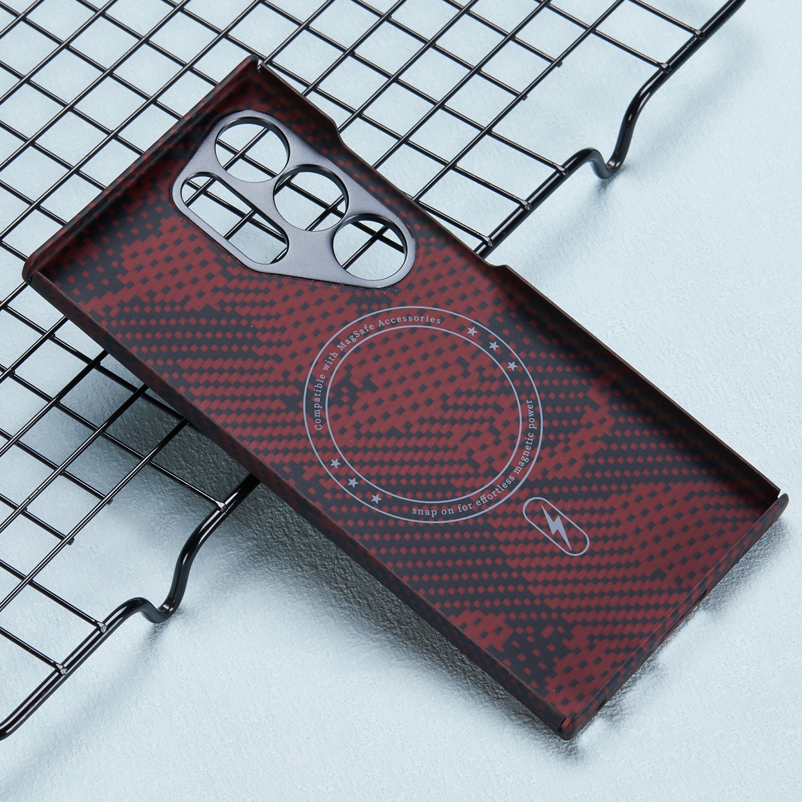 For Samsung Galaxy S24 Ultra Case Compatible with MagSafe Aramid Fiber Slim Light Phone Cover