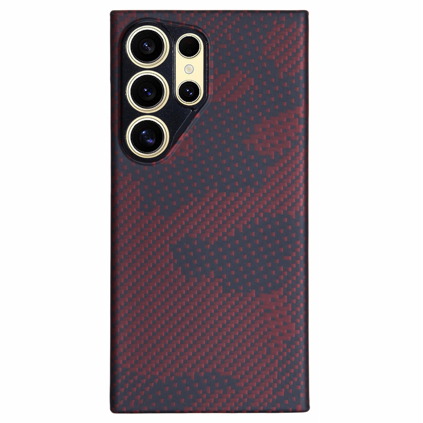 For Samsung Galaxy S24 Ultra Aramid Fiber Phone Case 600D Fine Texture Metal Lens Cover