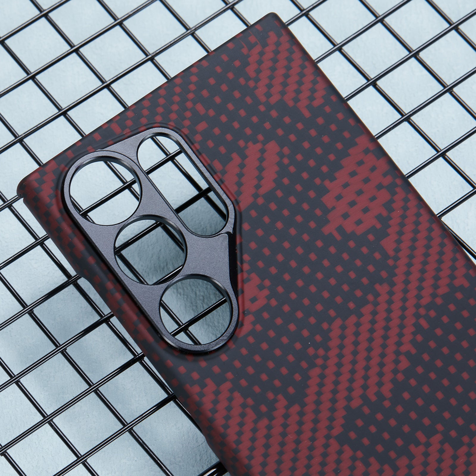 For Samsung Galaxy S24 Ultra Aramid Fiber Phone Case 600D Fine Texture Metal Lens Cover