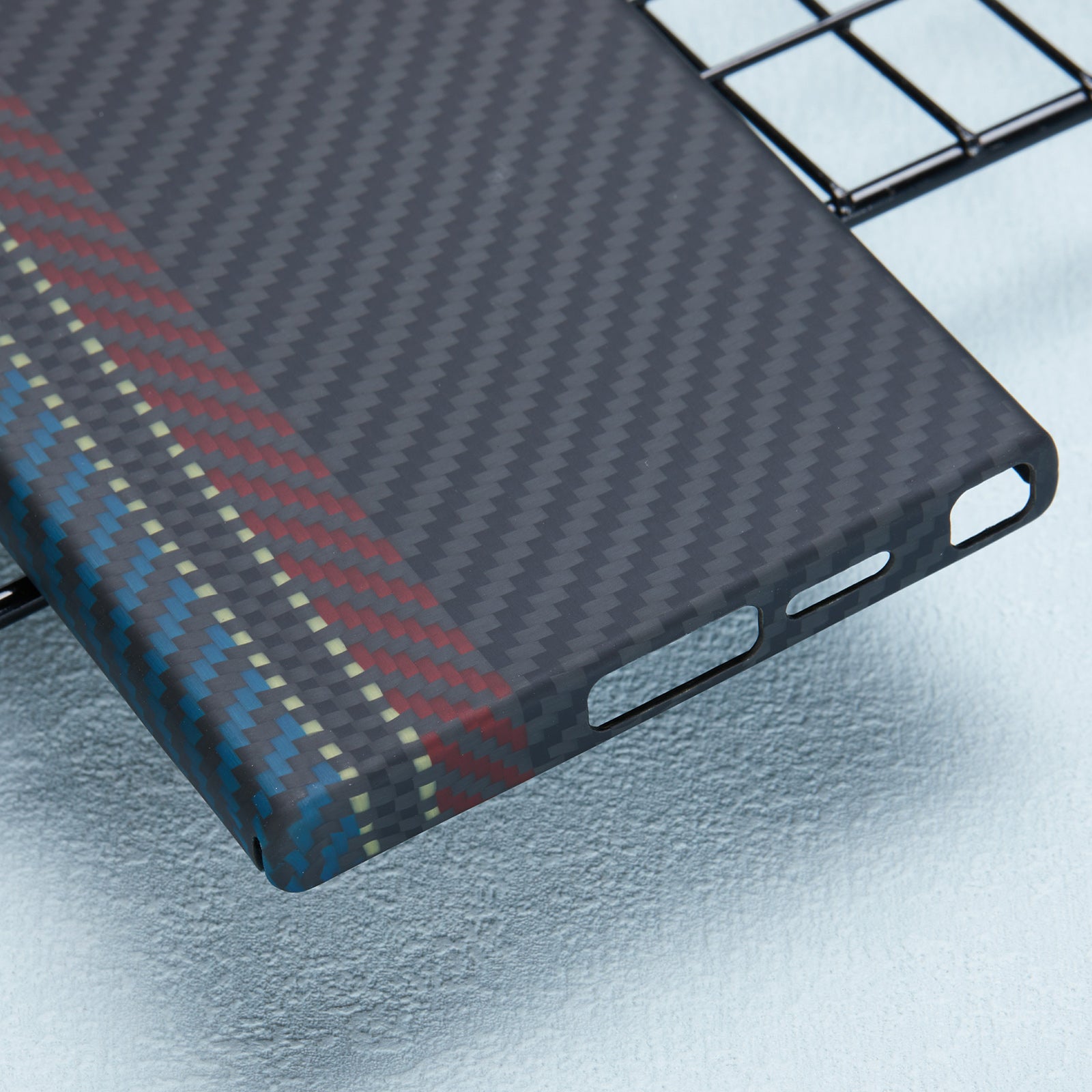 For Samsung Galaxy S24 Ultra Phone Case Aramid Fiber Back Cover with Metal Lens Protector