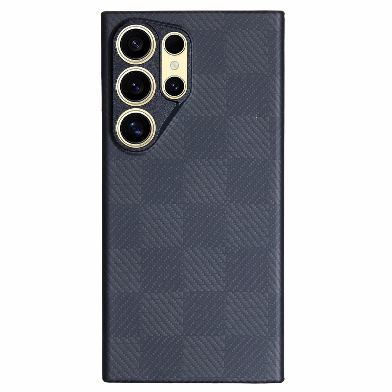 For Samsung Galaxy S24 Ultra Aramid Fiber Case Metal Lens Protection Phone Cover Case-Less Touch Feeling