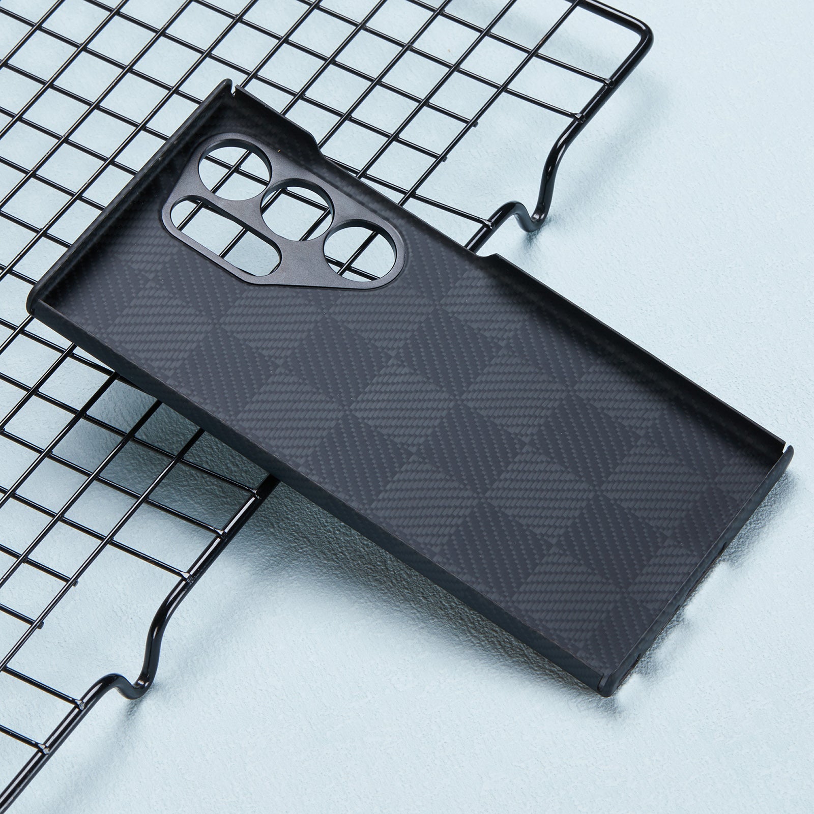 For Samsung Galaxy S24 Ultra Aramid Fiber Case Metal Lens Protection Phone Cover Case-Less Touch Feeling