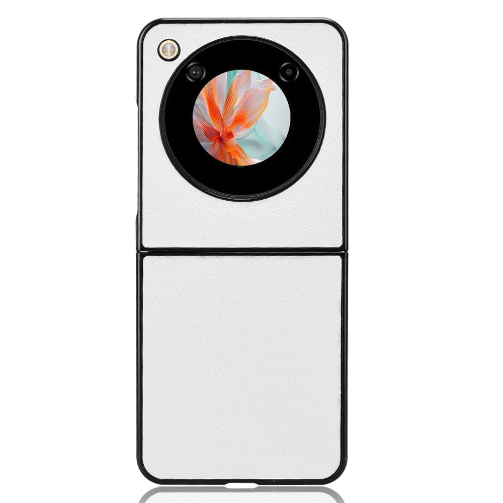 For ZTE nubia Flip 5G Case Drop-proof PU Leather Coated PC Phone Cover