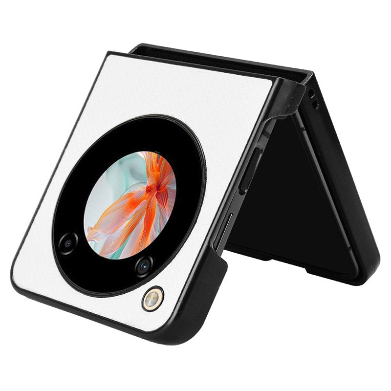 For ZTE nubia Flip 5G Case Drop-proof PU Leather Coated PC Phone Cover