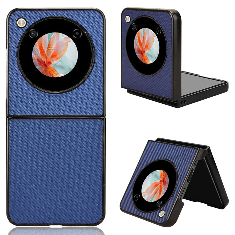 For ZTE nubia Flip 5G Case Drop-proof PU Leather Coated PC Phone Cover