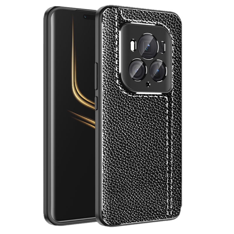 For Honor Magic6 Ultimate 5G Case Non-Slip Grip Litchi Texture TPU Phone Cover