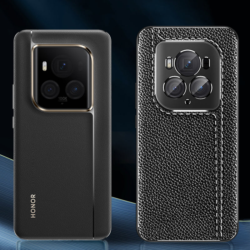 For Honor Magic6 Ultimate 5G Case Non-Slip Grip Litchi Texture TPU Phone Cover