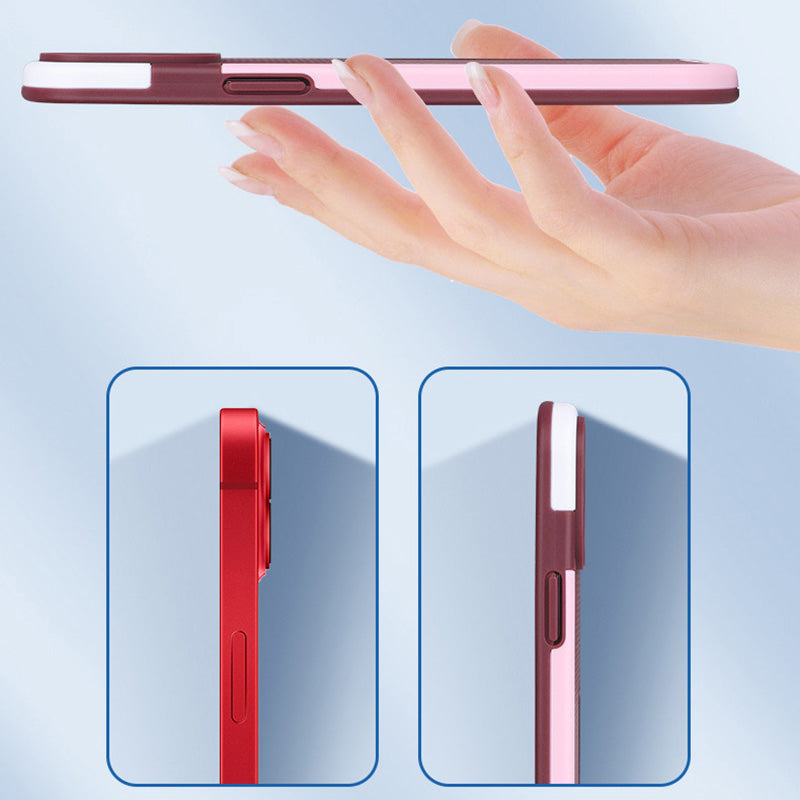 WOLMTT For iPhone 13 Pro Max 6.7 inch Case Dual Color Frame Drop Resistant PC+TPU Phone Cover