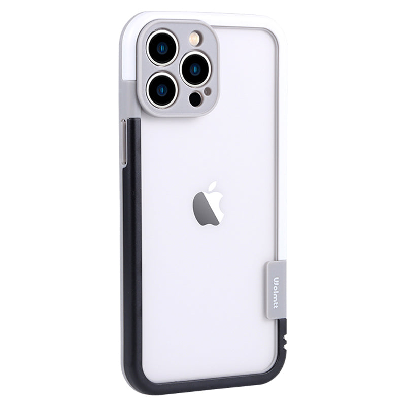 WOLMTT For iPhone 13 Pro Max 6.7 inch Case Dual Color Frame PC+TPU Anti-scratch Phone Cover