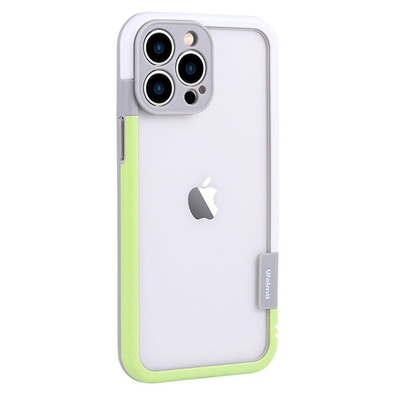 WOLMTT For iPhone 13 Pro Max 6.7 inch Case Dual Color Frame PC+TPU Anti-scratch Phone Cover