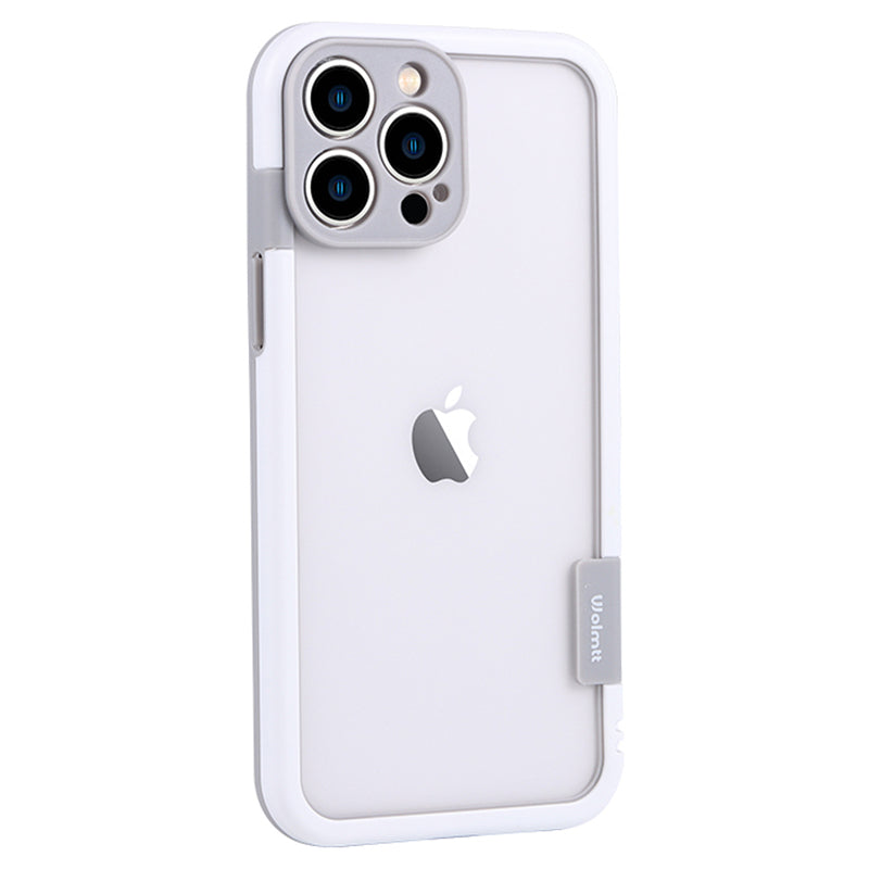 WOLMTT For iPhone 14 Pro Dual Color Frame Case PC+TPU Shockproof Phone Cover