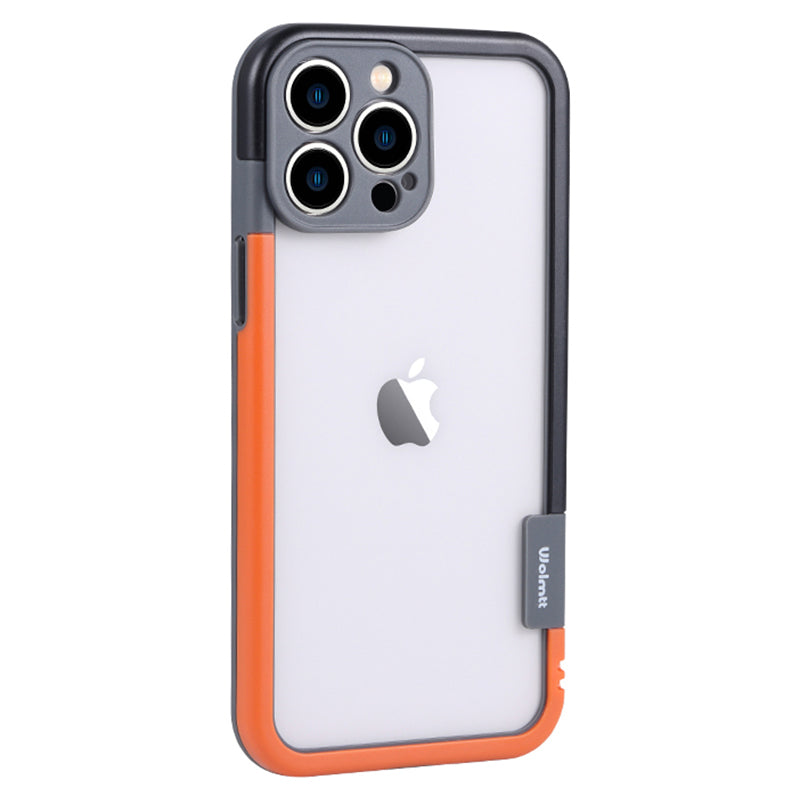 WOLMTT For iPhone 14 Pro Dual Color Frame Case PC+TPU Shockproof Phone Cover
