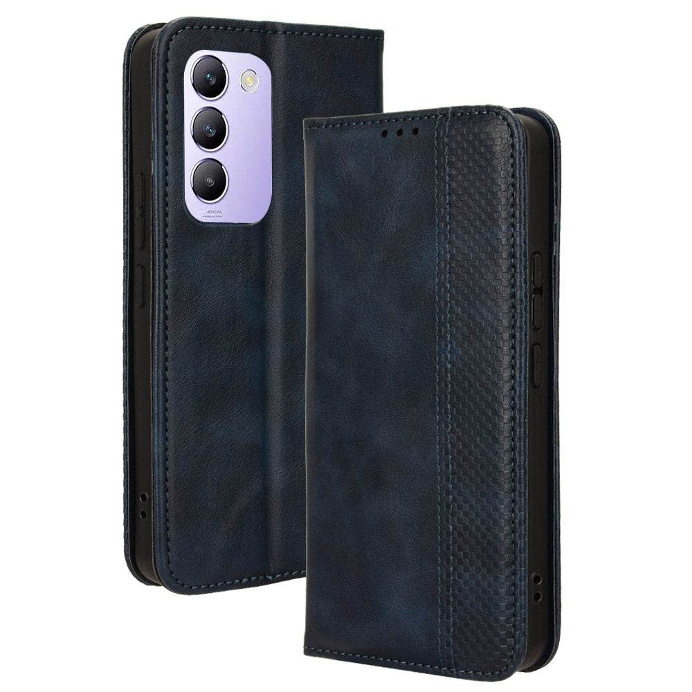 For vivo Y200e 5G / V40 SE 5G / Y100 5G (Indonesia) / V30 Lite 4G / T3 5G / Y100 4G / V30 SE 5G Phone Case Magnetic Leather Cover