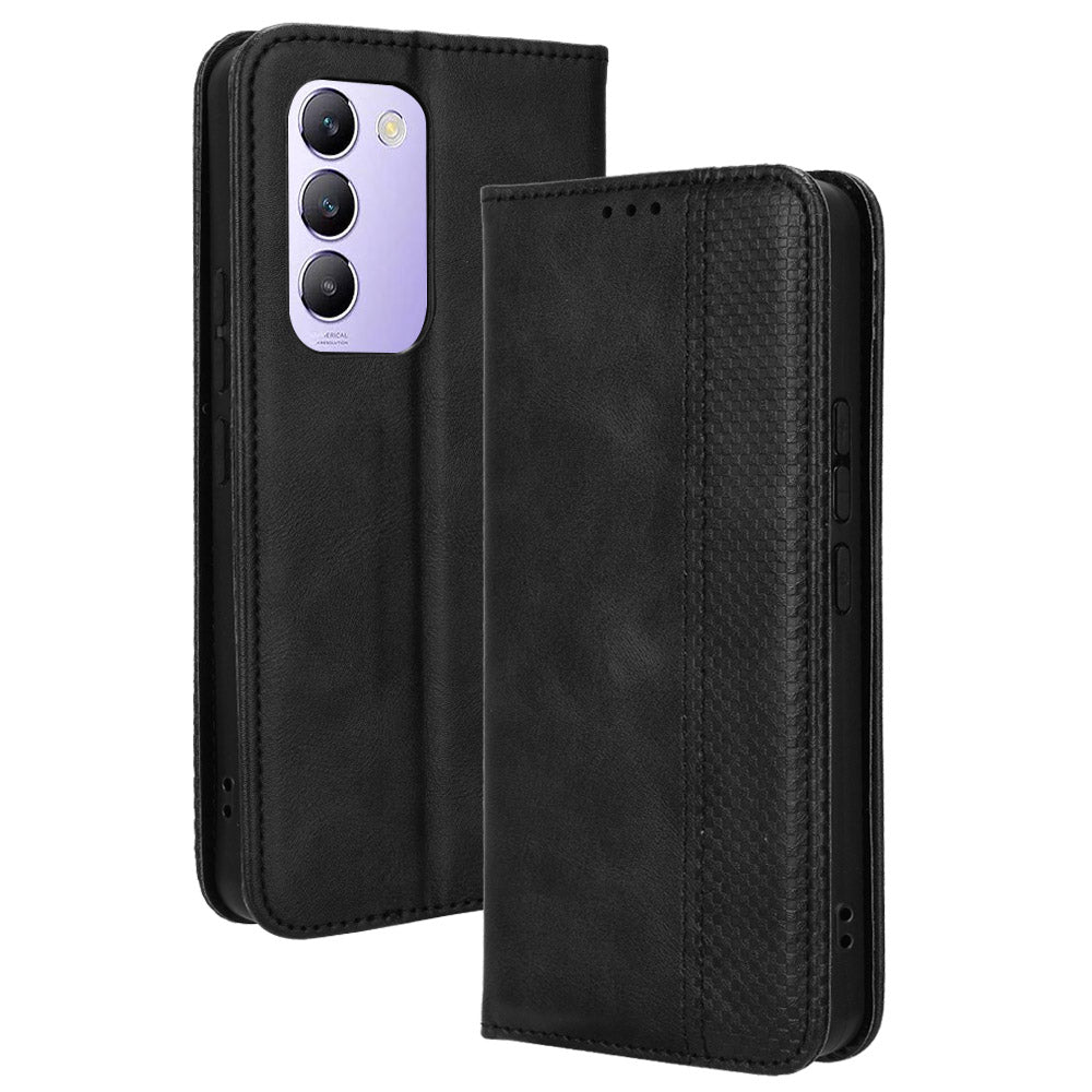 For vivo Y200e 5G / V40 SE 5G / Y100 5G (Indonesia) / V30 Lite 4G / T3 5G / Y100 4G / V30 SE 5G Phone Case Magnetic Leather Cover