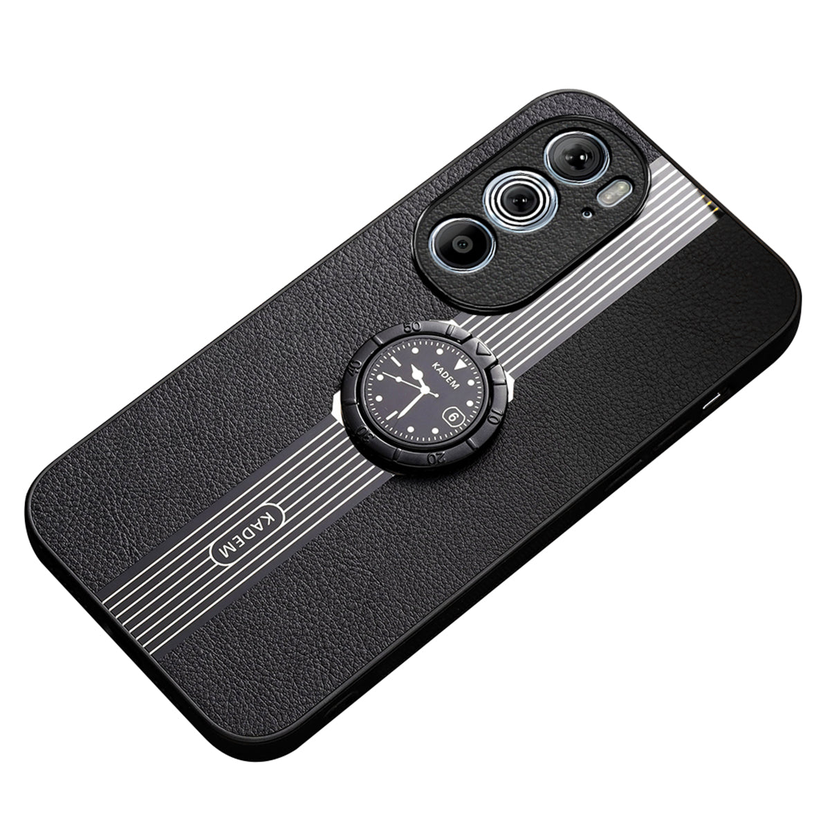 KADEM Phone Case for Motorola Edge 30 Pro (Motorola Edge+ (2022)) Leather Coated Acrylic+TPU Cover with Ring Kickstand