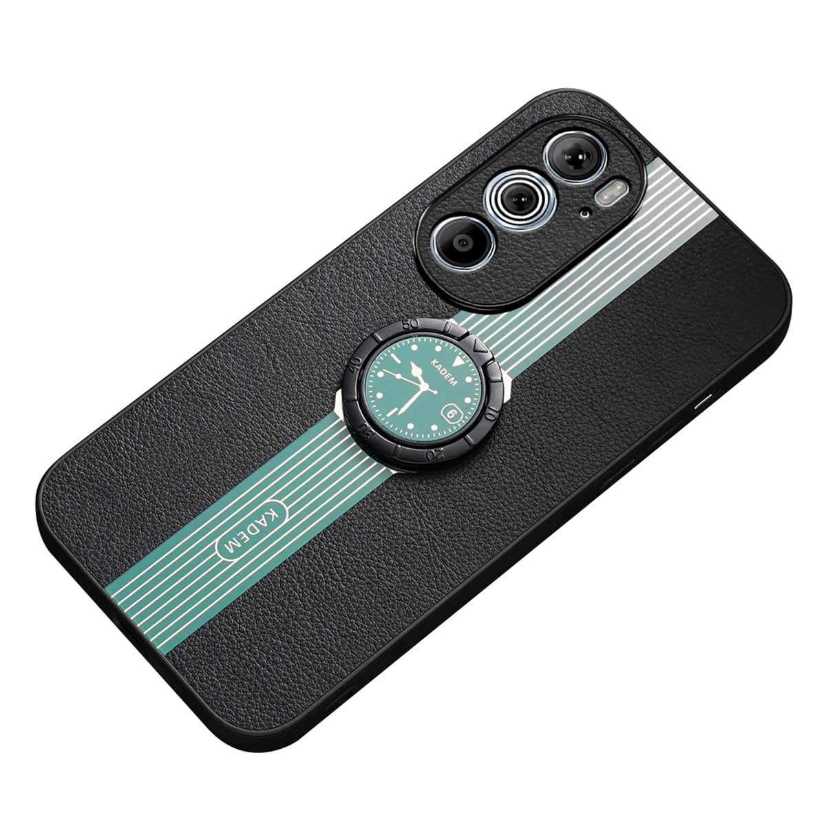 KADEM Phone Case for Motorola Edge 30 Pro (Motorola Edge+ (2022)) Leather Coated Acrylic+TPU Cover with Ring Kickstand