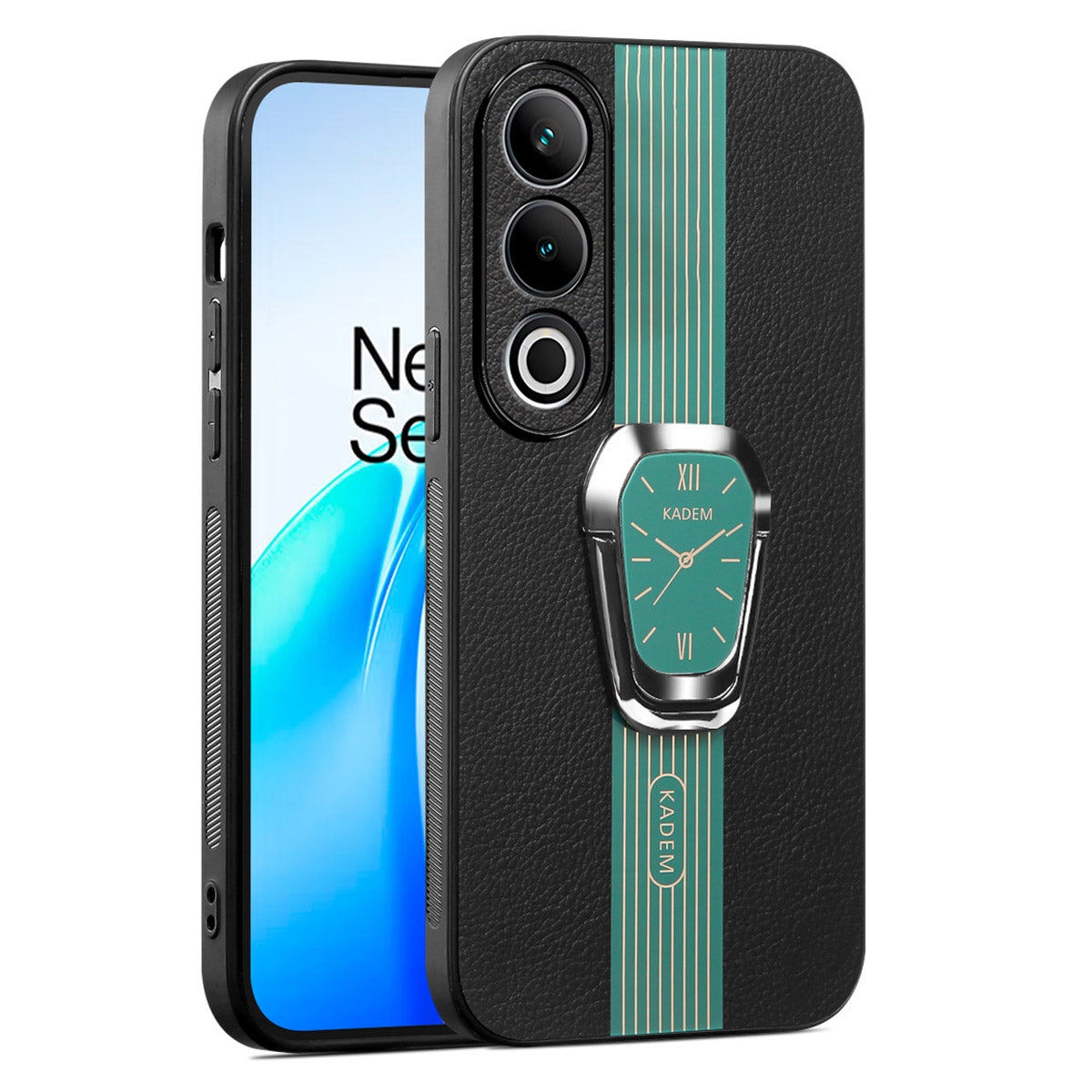 KADEM For OnePlus Ace 3V 5G Cover Folding Kickstand PU+TPU+Acrylic Shockproof Phone Case