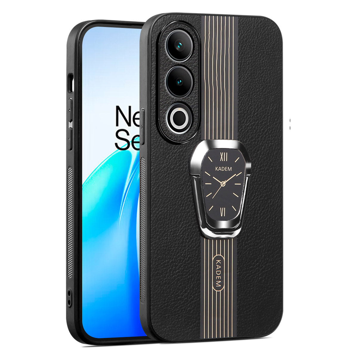 KADEM For OnePlus Ace 3V 5G Cover Folding Kickstand PU+TPU+Acrylic Shockproof Phone Case