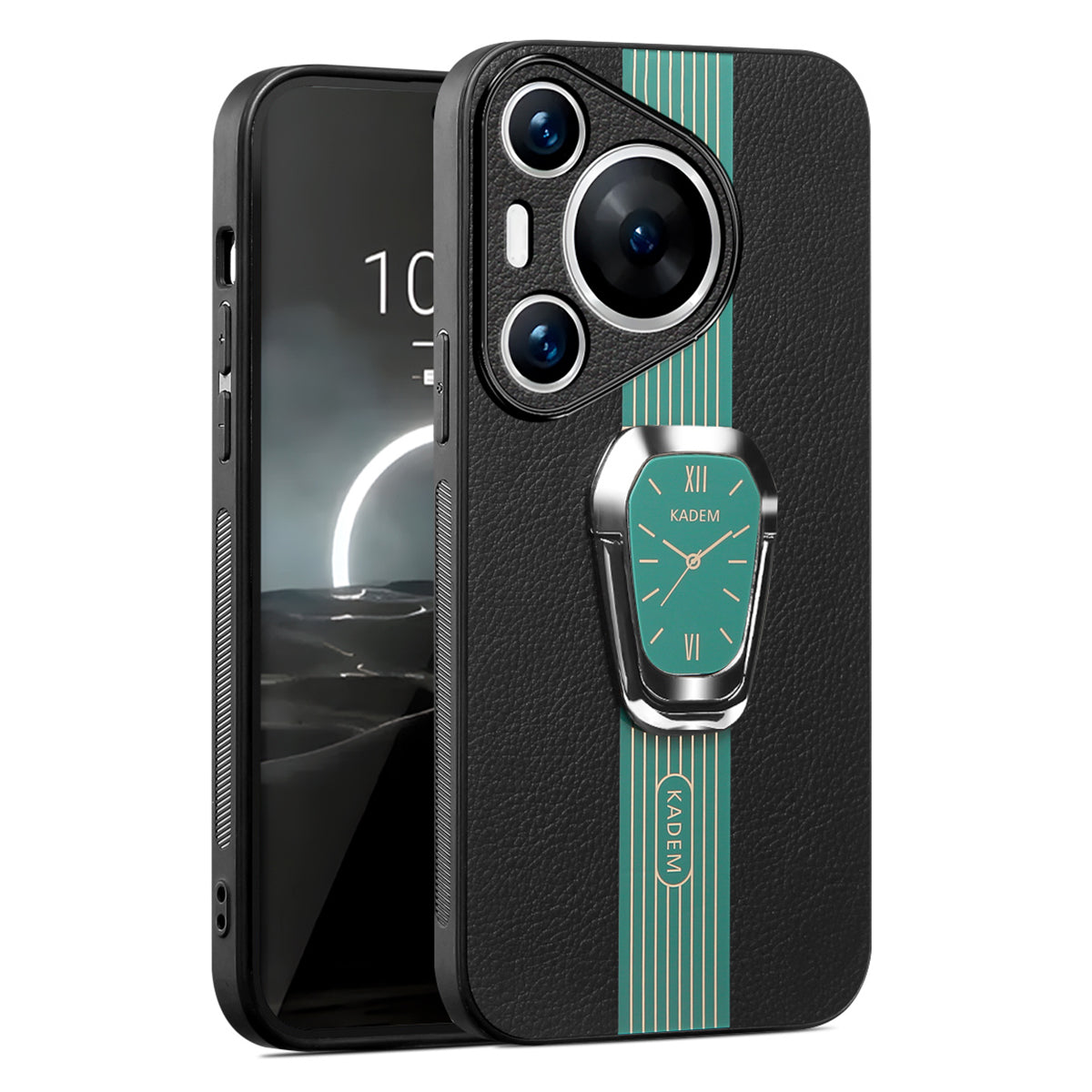 KADEM For Huawei Pura 70 Pro / Pura 70 Pro+ Folding Kickstand Cover PU+TPU+Acrylic Shockproof Phone Case