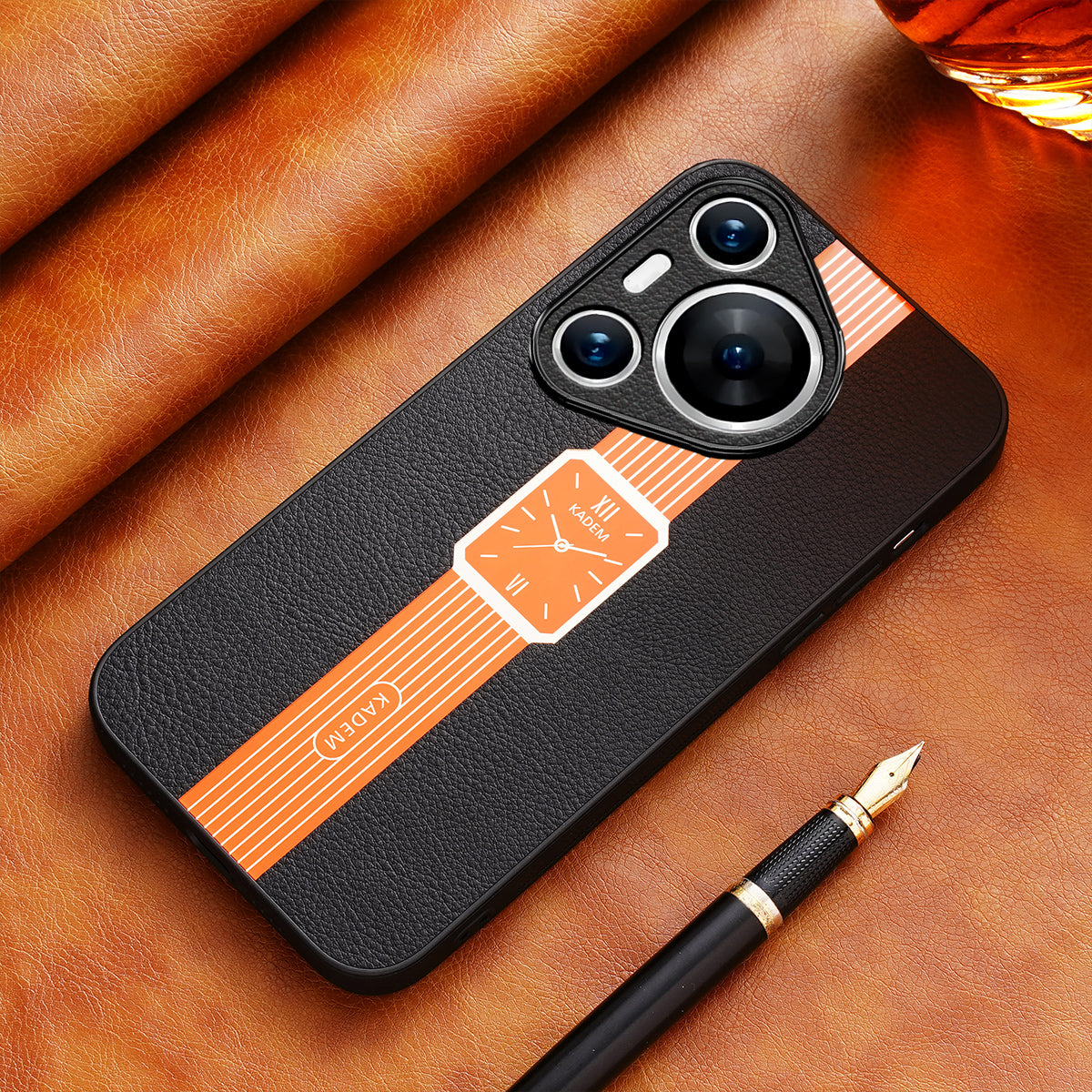 KADEM For Huawei Pura 70 Pro / Pura 70 Pro+ Case Electroplating PU Leather+Acrylic+TPU Phone Shell