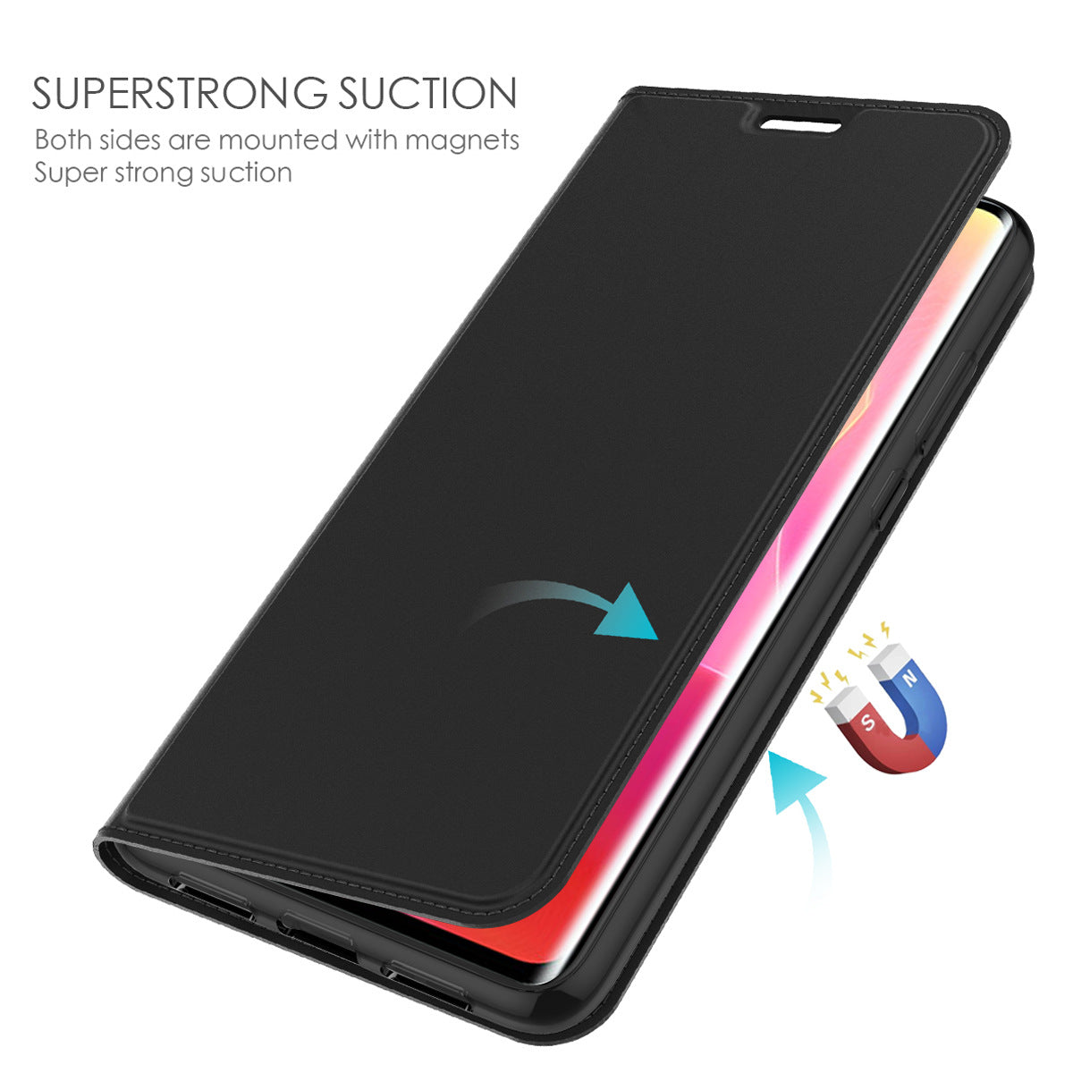 For Huawei Enjoy 60 Cell Phone Cases Card Holder Folding Stand PU Leather+TPU Cover