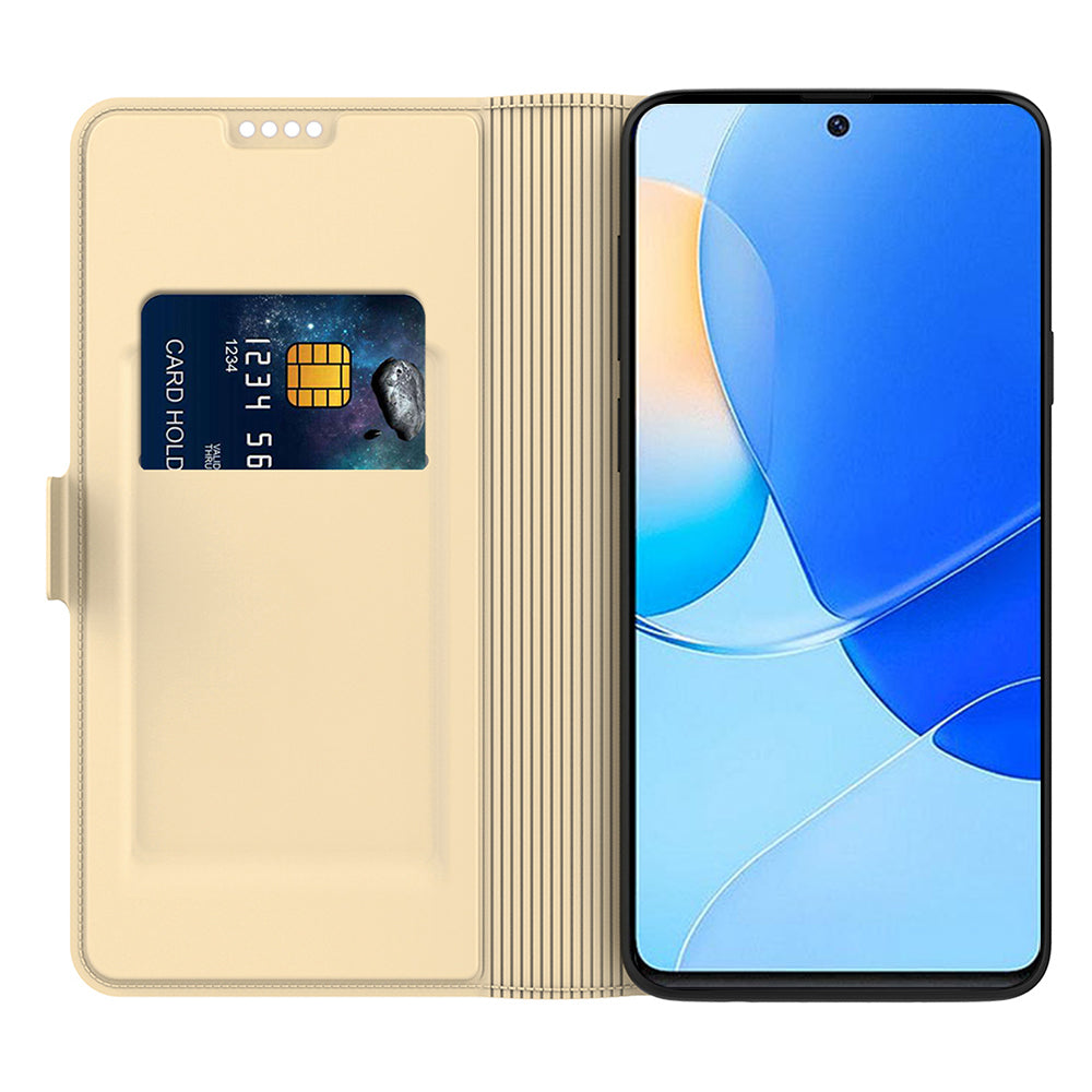 For Huawei nova 12 SE 4G Case Flip Stand PU Leather Cell Phone Cover with Card Slot