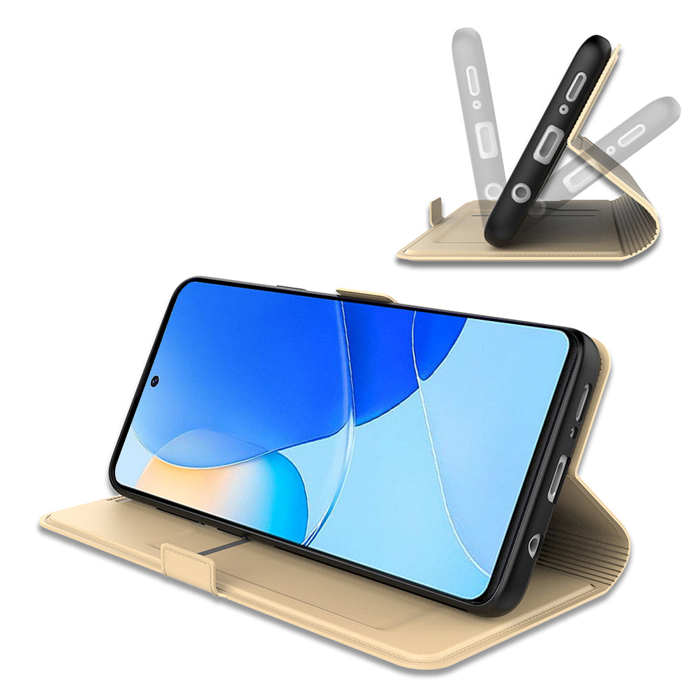 For Huawei nova 12 SE 4G Case Flip Stand PU Leather Cell Phone Cover with Card Slot