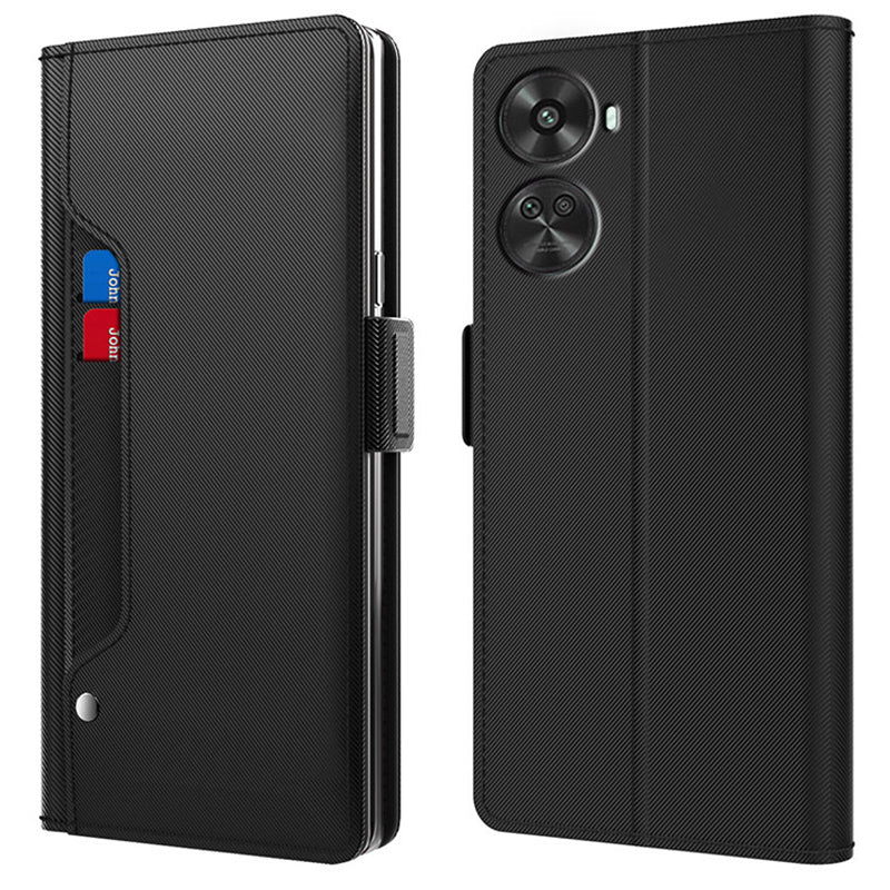 For Huawei nova 12 SE 4G Phone Case Card Slot PU Leather Cover with Mirror