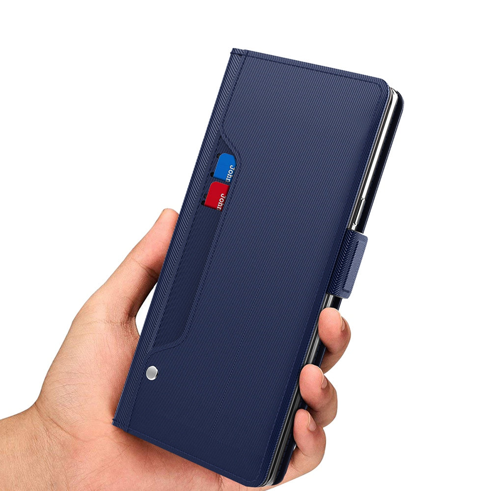 For Huawei Enjoy 70z Case Leather+TPU Mobile Phone Cover with Mirror and Card Slot