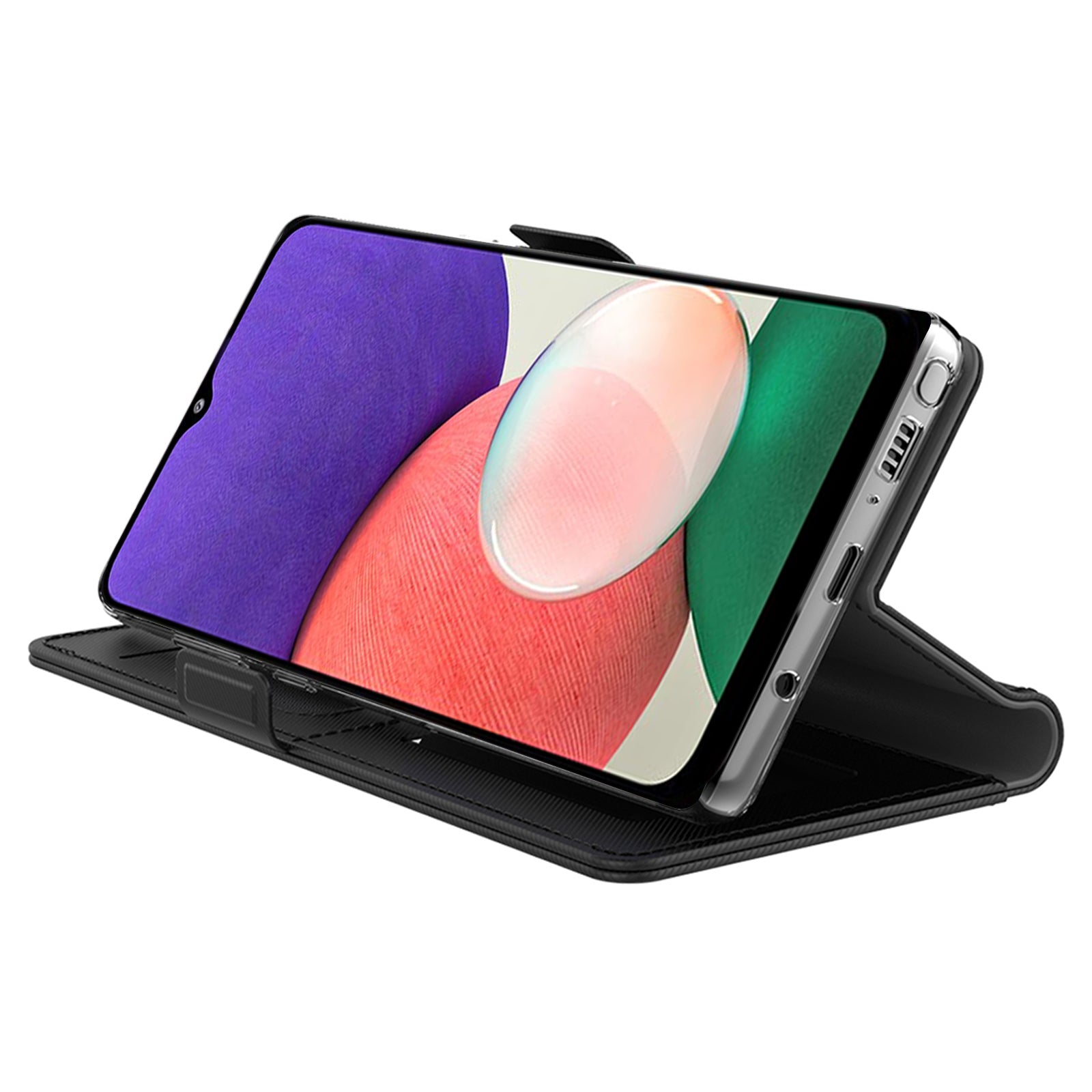 For Samsung Galaxy F15 5G Case Leather Flip Shockproof Phone Cover with Mirror