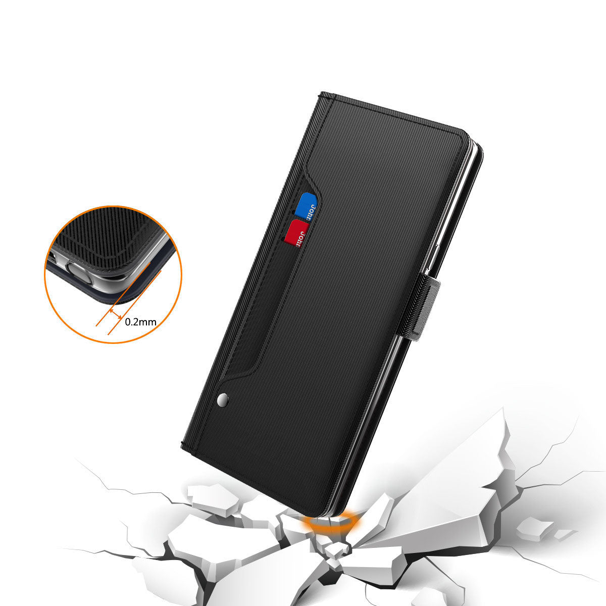 For Honor X50 Pro 5G Magnetic Phone Case PU Leather Card Holder Cover with Mirror