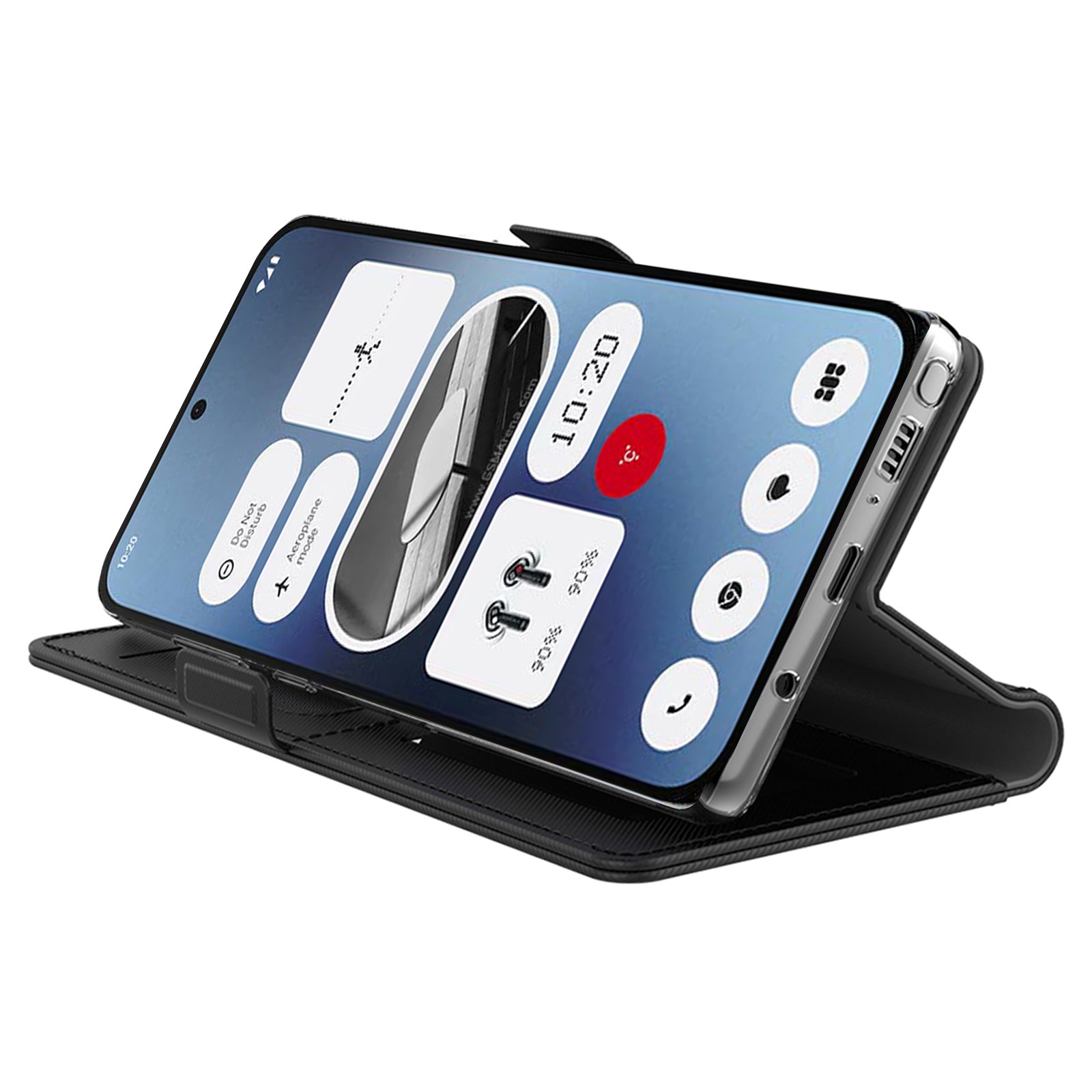 For Nothing Phone (2a) Case Leather Shockproof Card Holder Phone Cover with Mirror