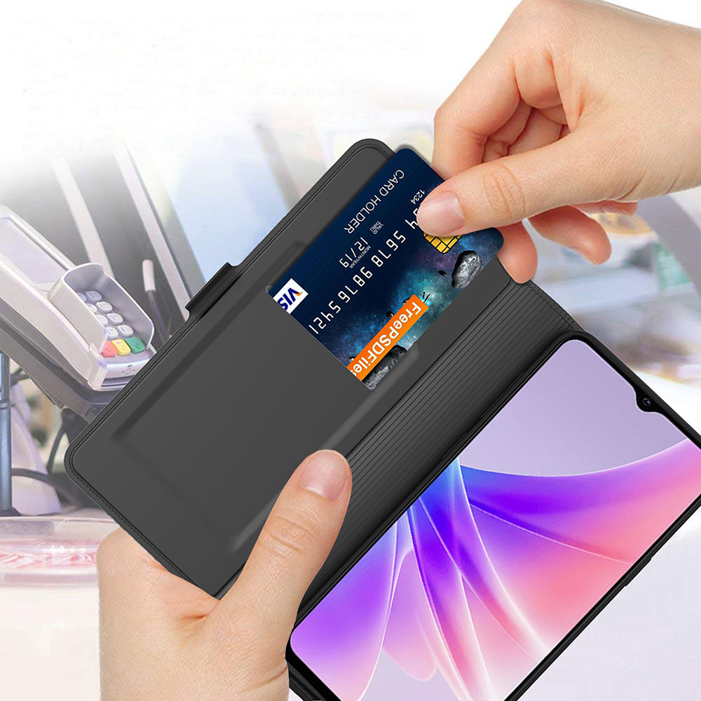 For Oppo Reno11 F 5G / F25 Pro 5G Magnetic Phone Case Flip PU Leather Cover with Card Slot