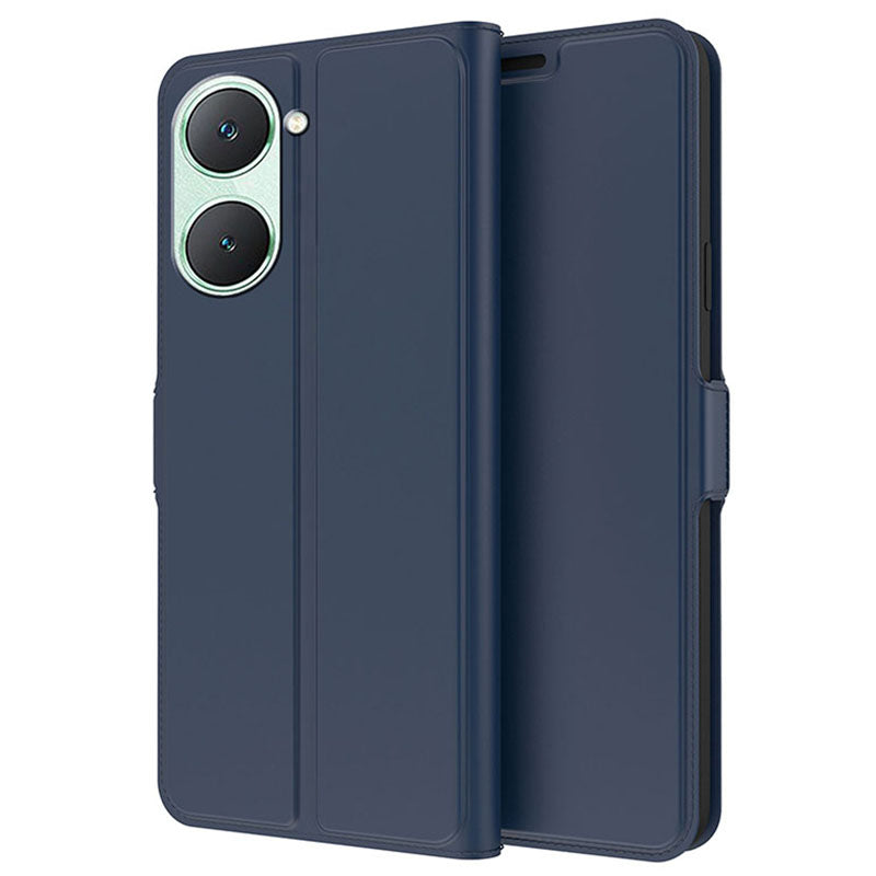 For vivo Y03 Case Flip Stand PU Leather Anti-drop Cell Phone Cover with Card Slot
