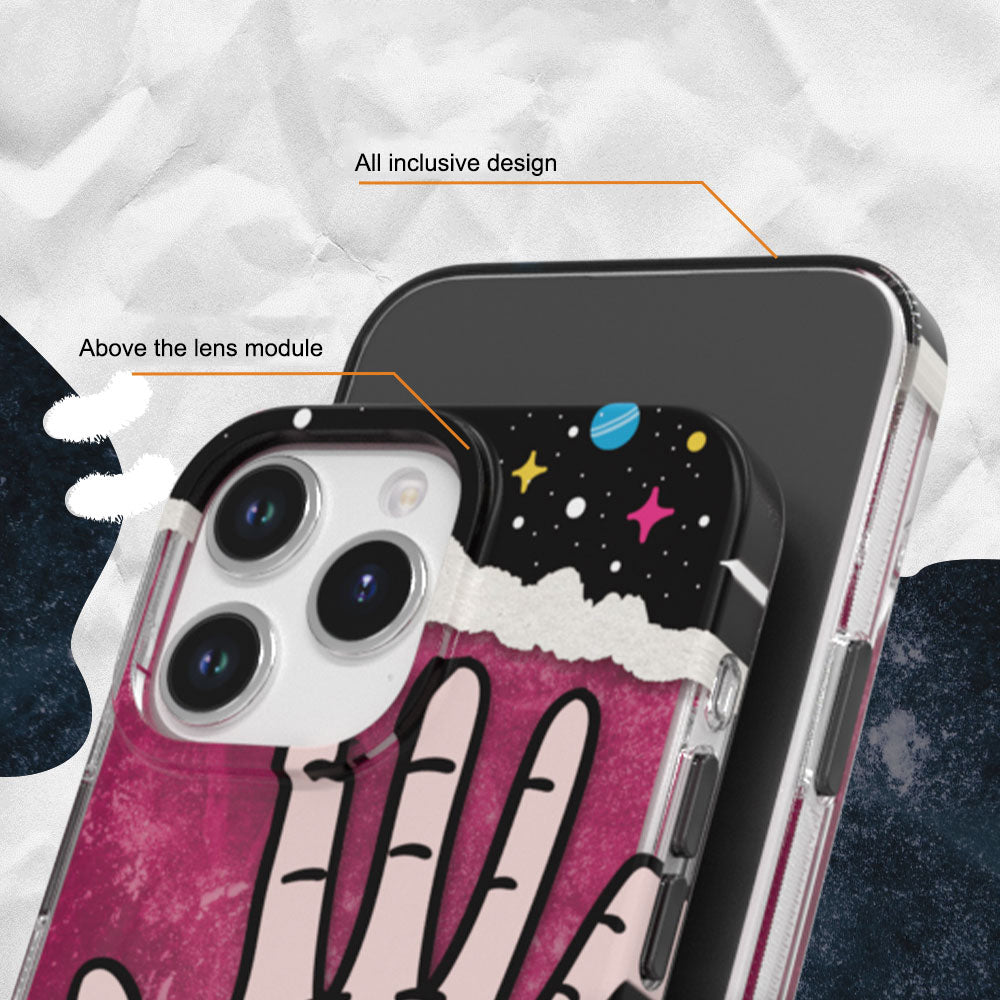 TGVI'S Stylish Series For iPhone 15 Pro Case Graffiti Style PET+TPU Anti-drop Phone Cover