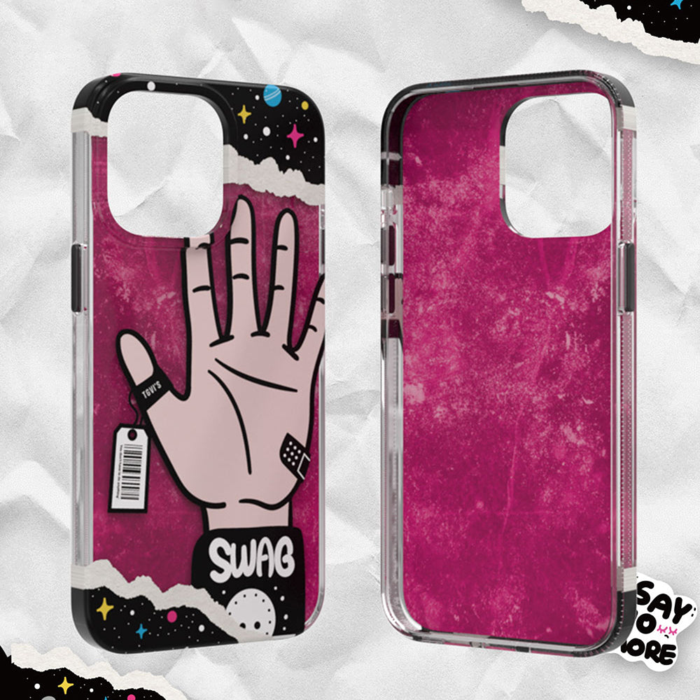 TGVI'S Stylish Series For iPhone 15 Pro Case Graffiti Style PET+TPU Anti-drop Phone Cover