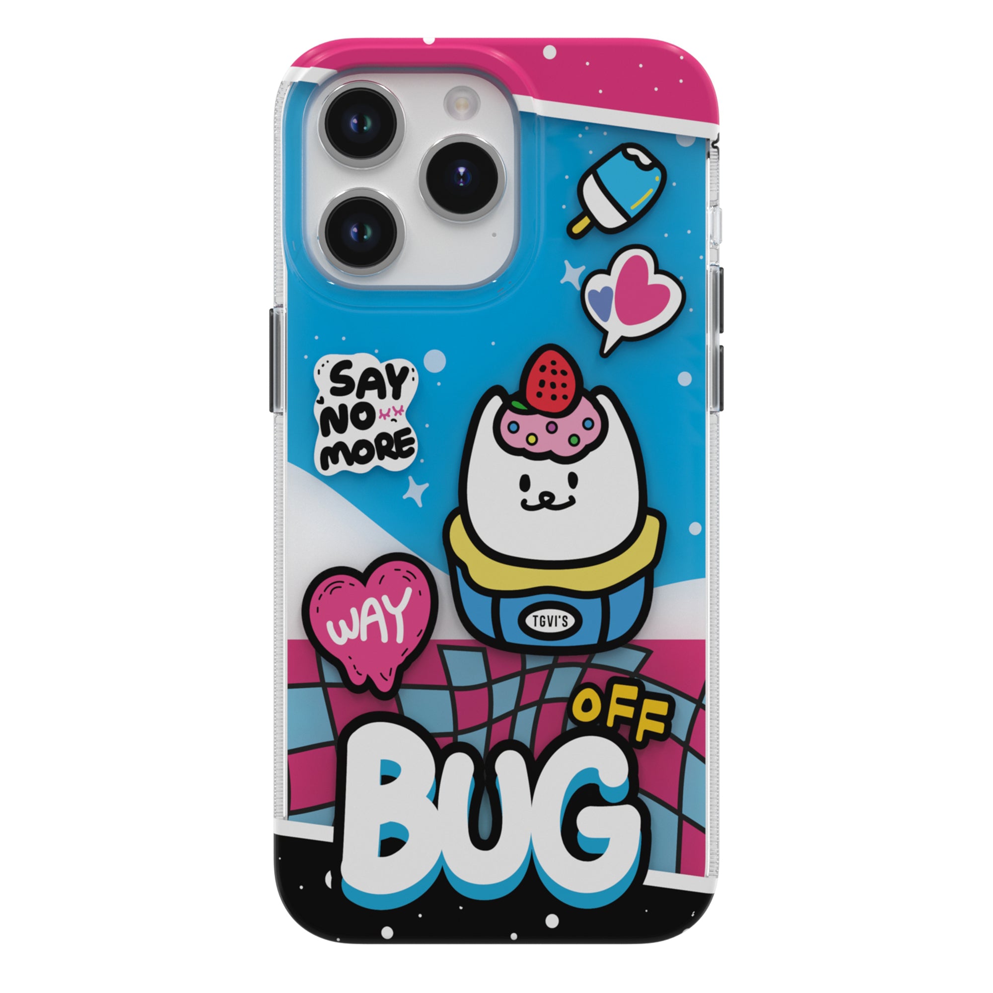 TGVI'S Stylish Series For iPhone 15 Pro Case Graffiti Style PET+TPU Anti-drop Phone Cover